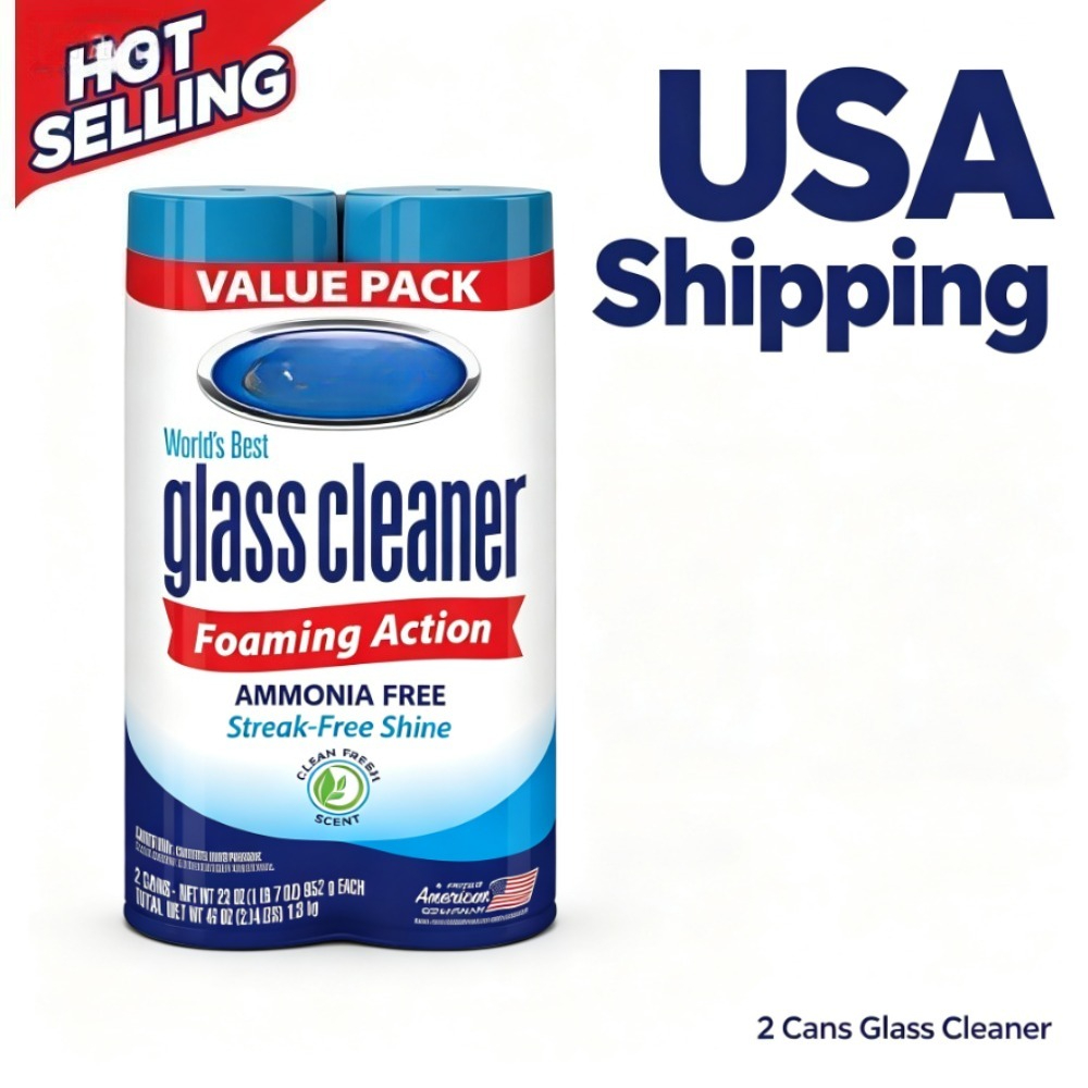 Glass Cleaner Streak - Nettoyant pour vitres en aérosol moussant,